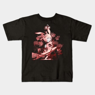 Fiery Higanbana and Fox Samurai Kids T-Shirt